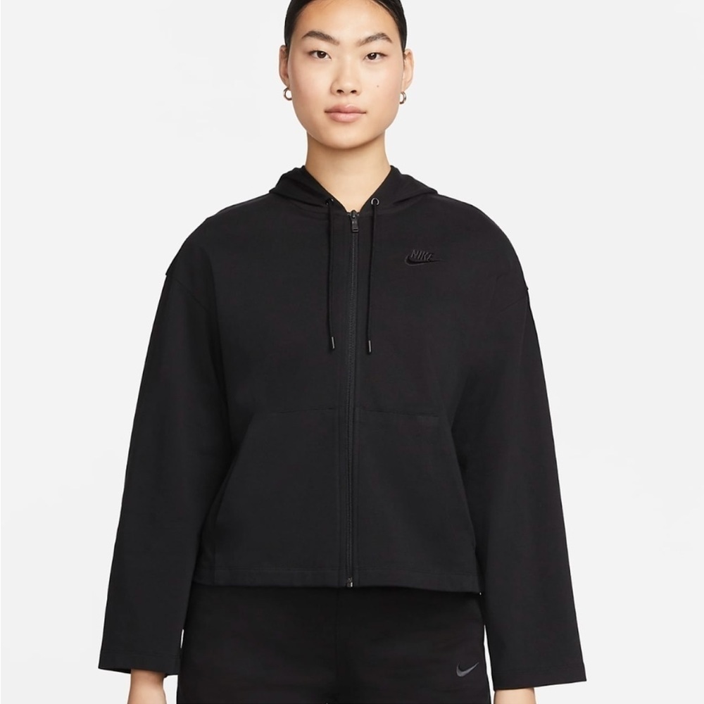 Nike Sportswear Black Full-Zip Hoodie Size Small